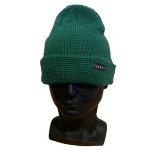 Yea.Nice Premium Beanie Logo Cuffed Flat Waffle Warm Winter Hat